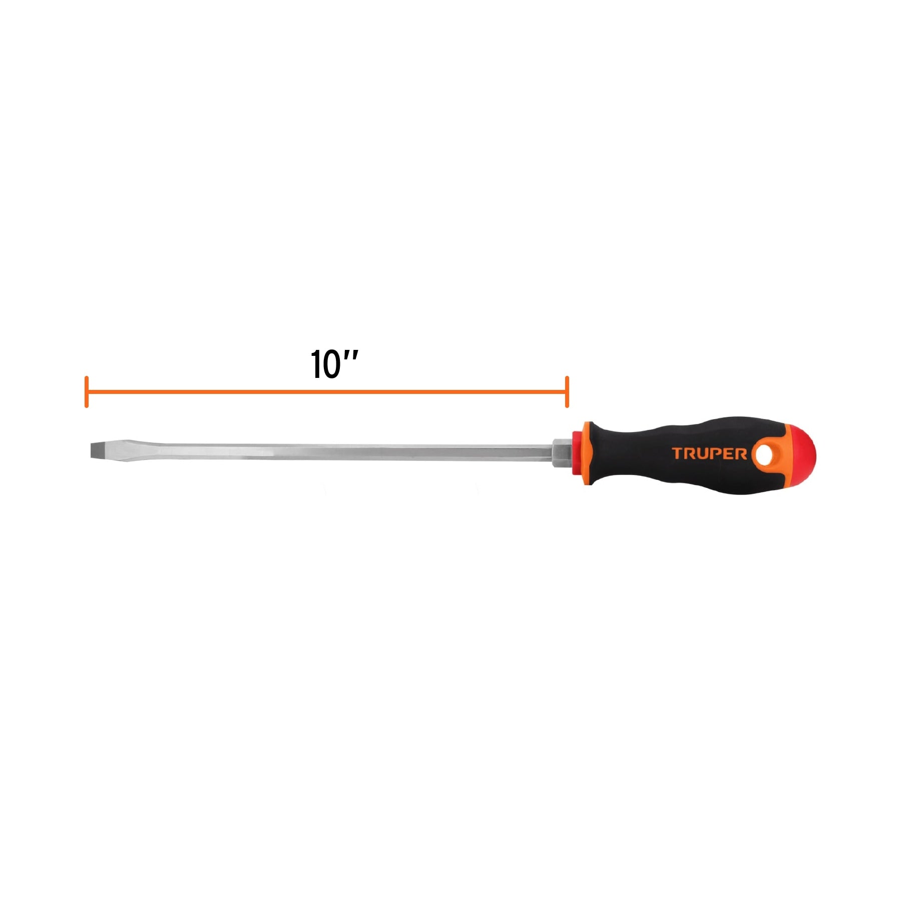 Desarmador Mango Comfort Grip Truper Plano 5/16" X 10"