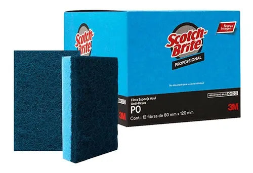 Almohadilla Fibra Esponja Anti-Rayas Azul Scotch Brite