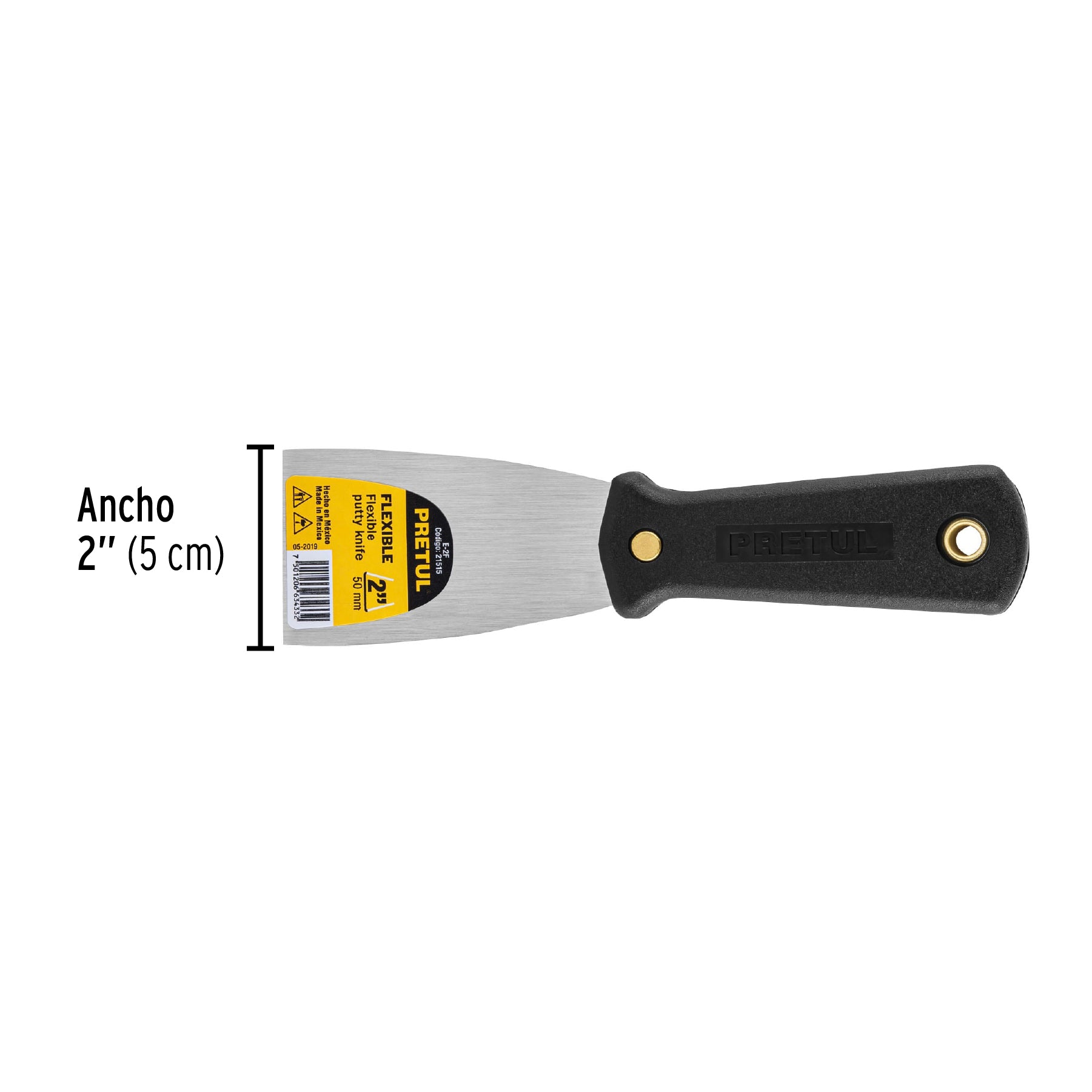 Espatula Flexible Mango de Plastico Pretul 2"