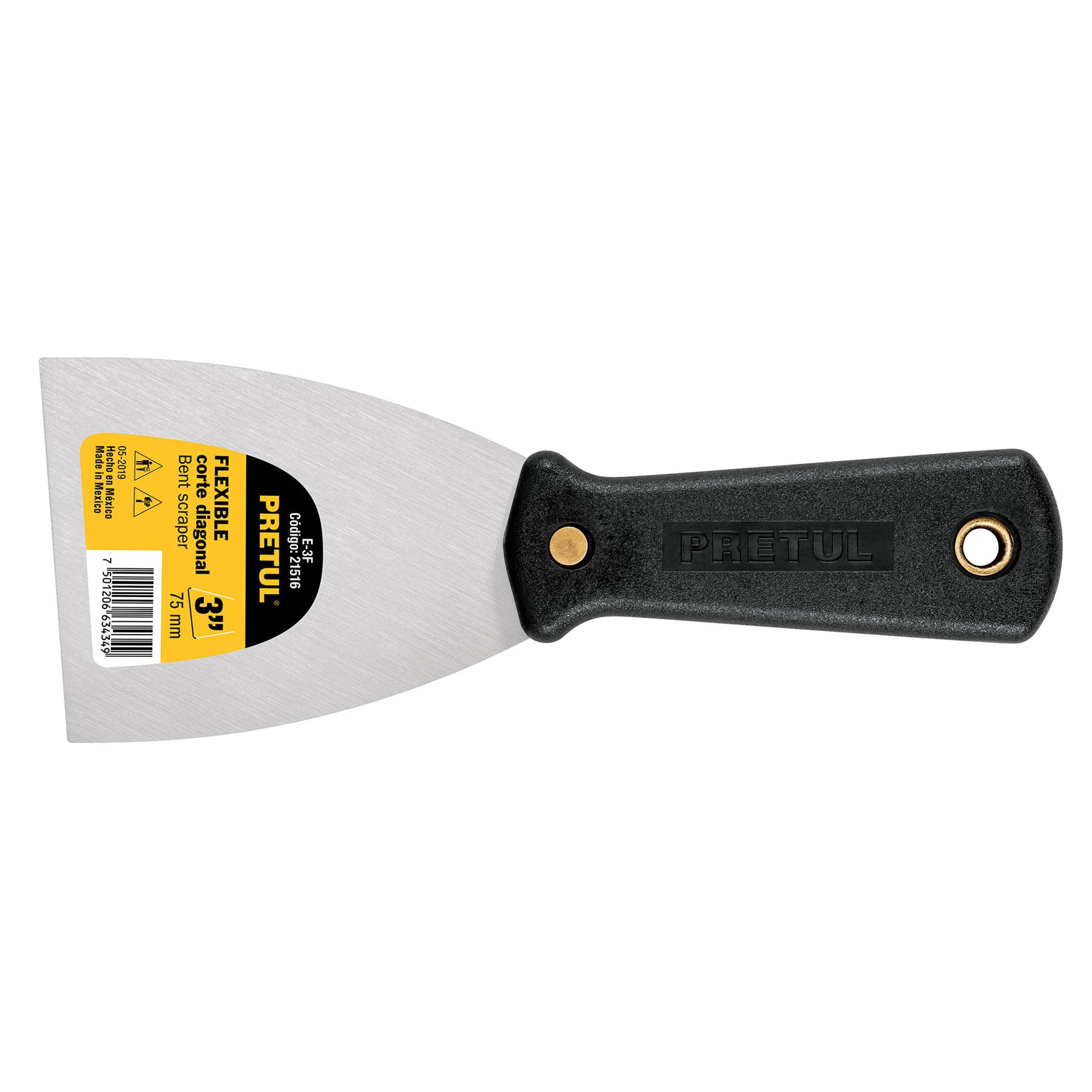 Espatula Flexible Mango de Plastico Pretul 3"