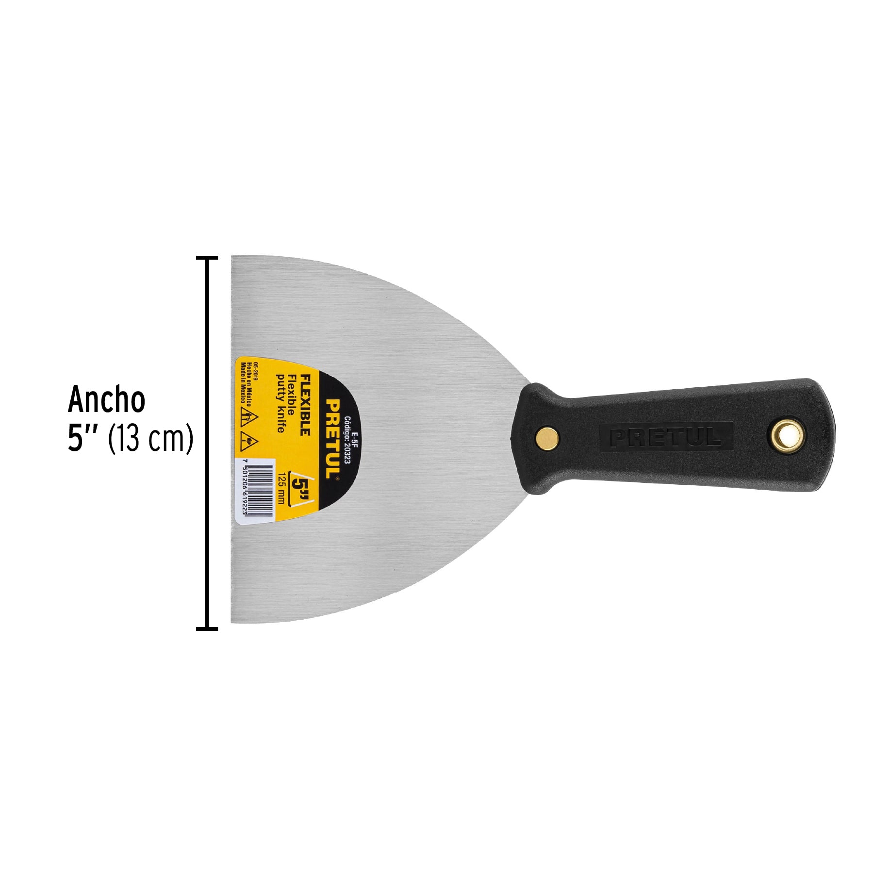Espatula Flexible Mango de Plastico Pretul 5"