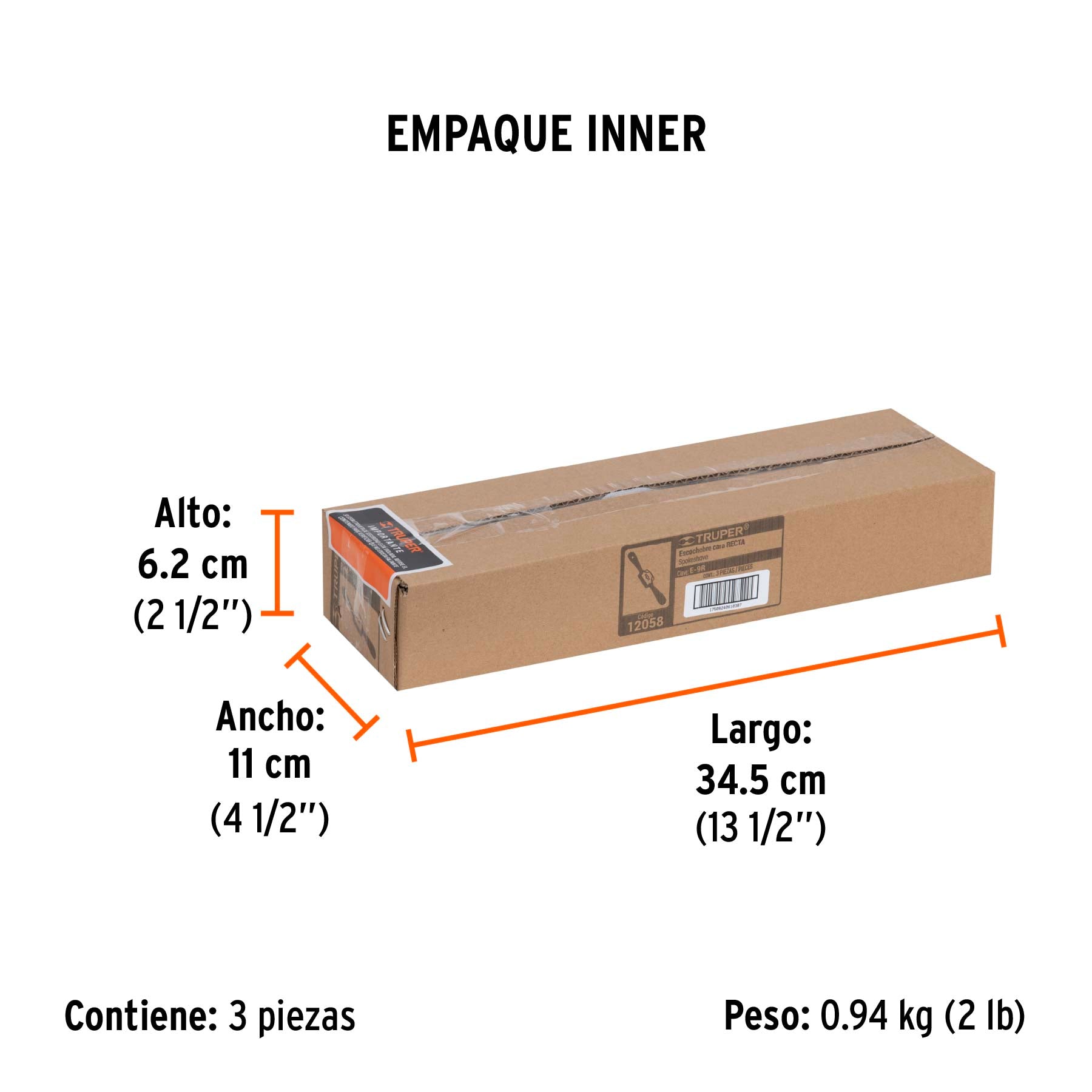 Escochebre recto 9" TRUPER
