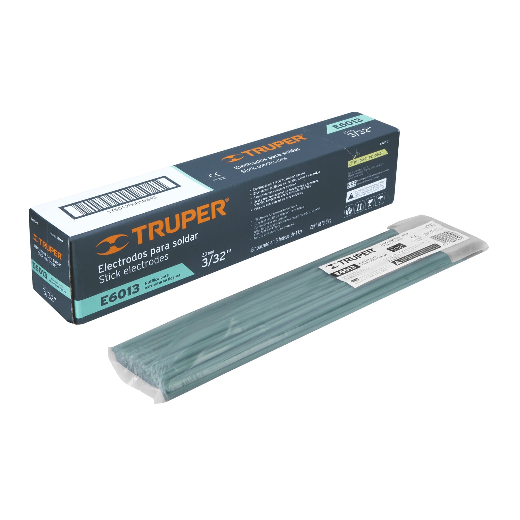 Electrodos 6013 de 3/32" Truper Bolsa 1 Kilo