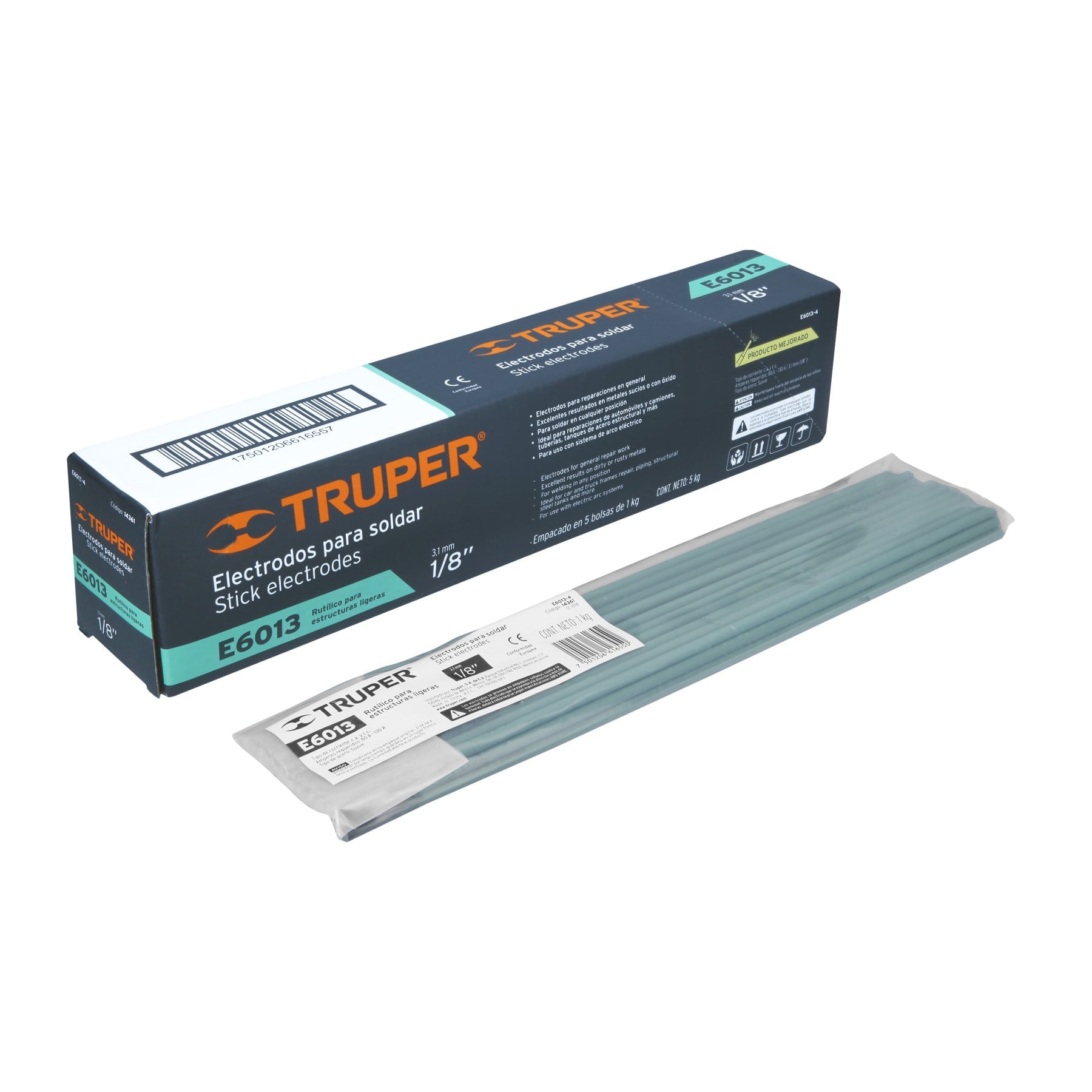 Electrodos 6013 de 1/8" Truper Bolsa 1 Kilo