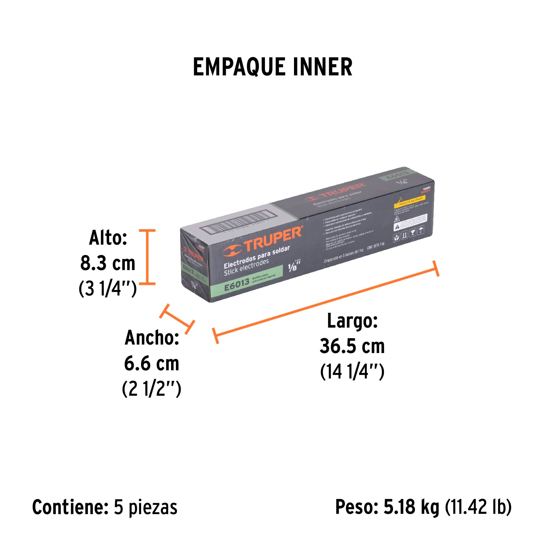 Electrodos 6013 de 1/8" Truper Bolsa 1 Kilo