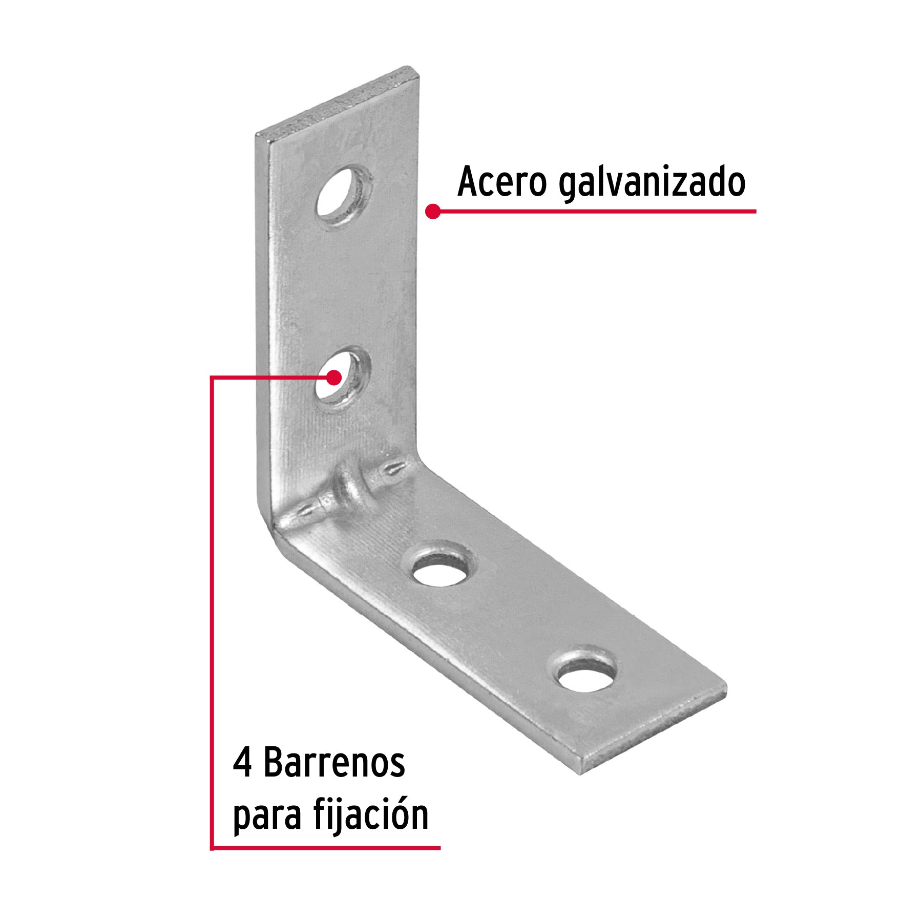 Esquinero Repicero 1"1/2 (38 mm) Fiero Bolsa con 24 Piezas