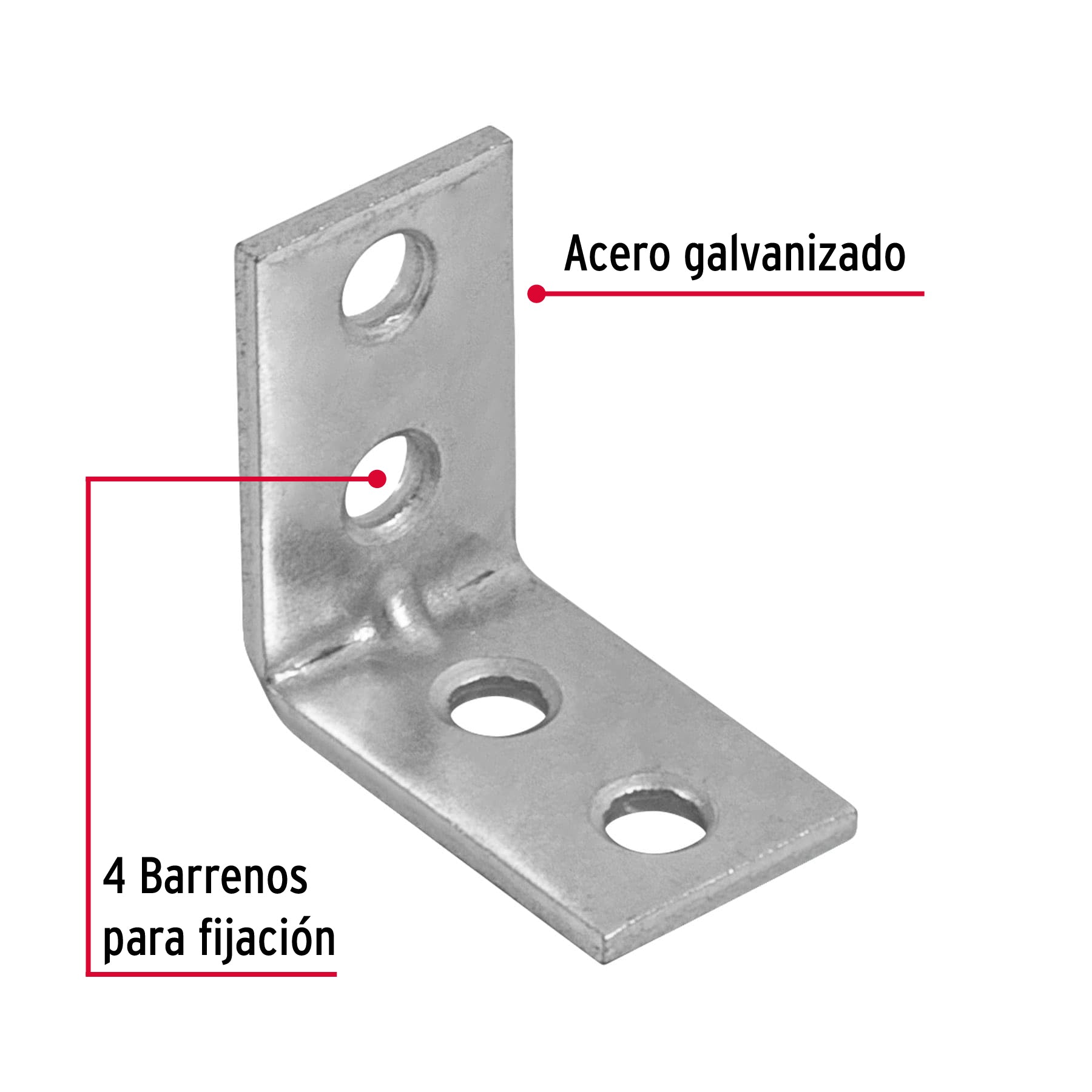 Esquinero Repicero 1" (25 mm) Fiero Bolsa con 24 Piezas