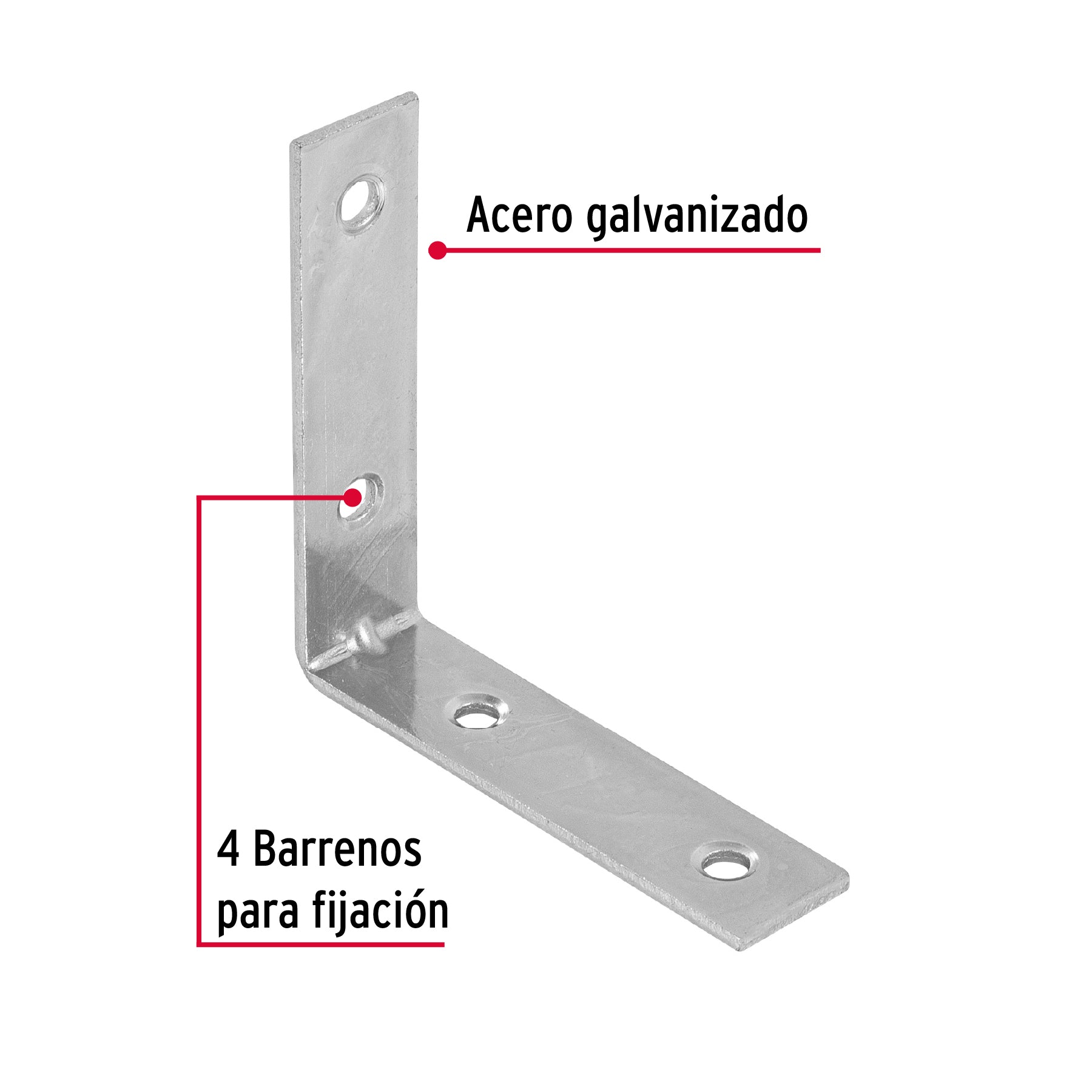 Esquinero Repicero 2"1/2 (64 mm) Fiero Bolsa con 24 Piezas