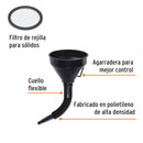 Embudo Plastico 500 ml Cuello Flexible con Filtro Truper