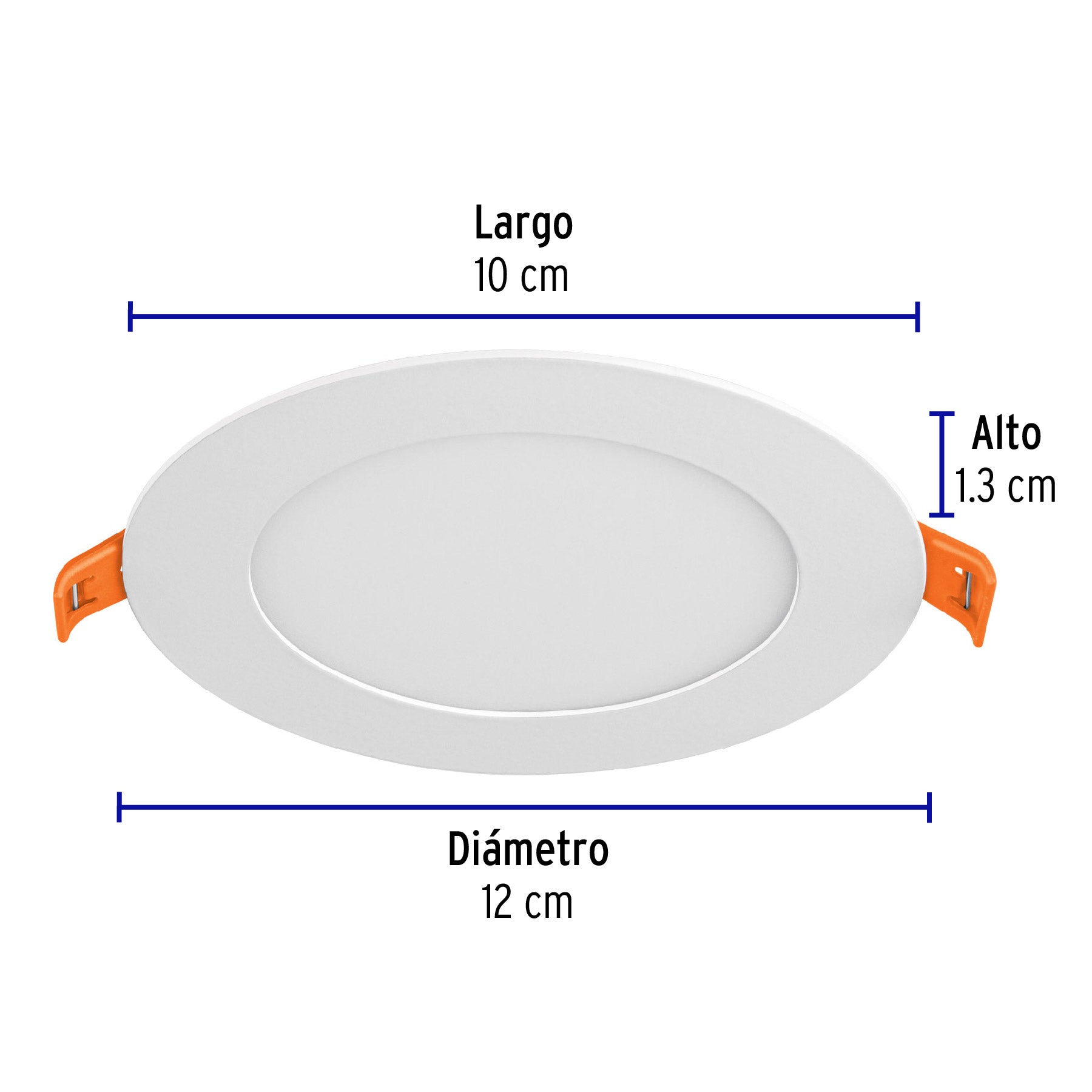 Luminario de Empotrar LED Redondo Volteck  6 Watts Luz de Dia