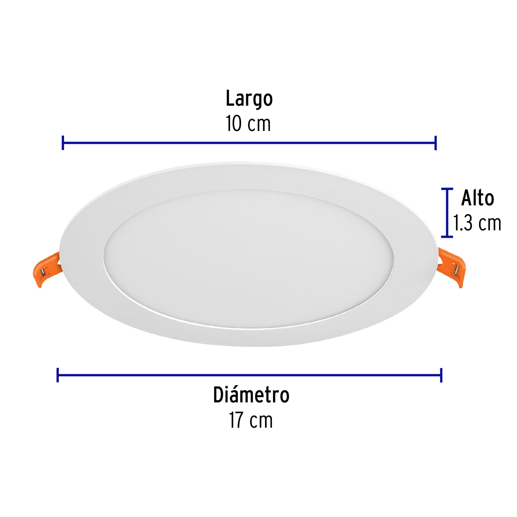 Luminario de Empotrar LED Redondo Volteck 12 Watts Luz de Dia
