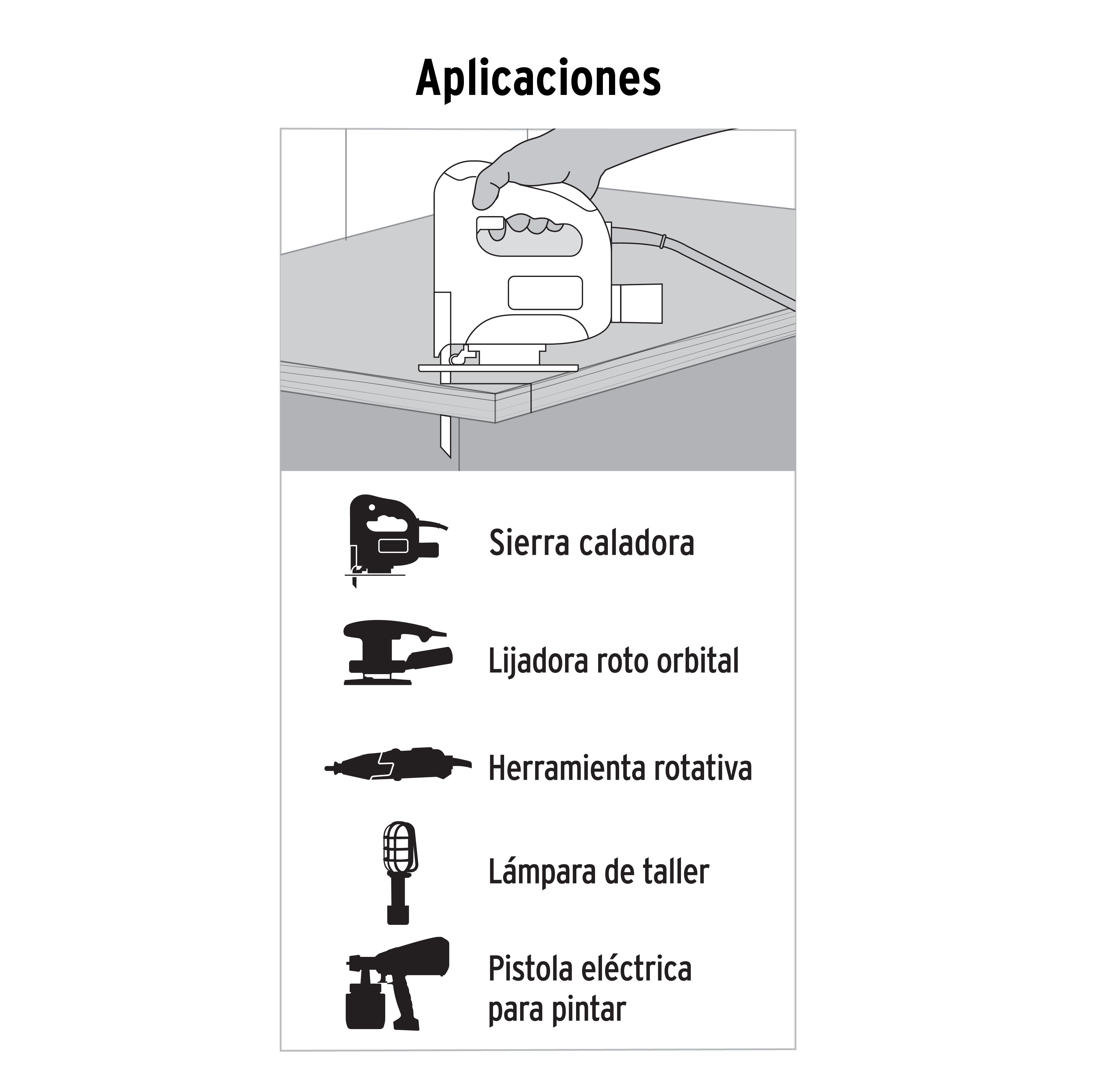 Extension Electrica Uso Rudo Naranja Volteck 10 Metros