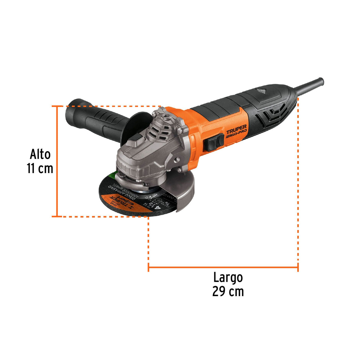 Esmeriladora Angular 4"1/2 -  750 Watts TRUPER ERGO PRO