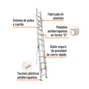 Escalera de Extension Tipo II Truper 20 Peldaños