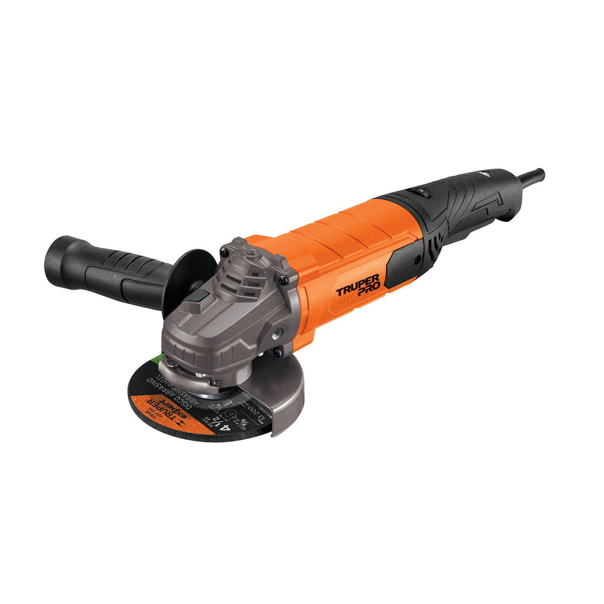 Esmeriladora Angular 4"1/2 - 1,100 Watts Velocidad Variable TRUPER PRO