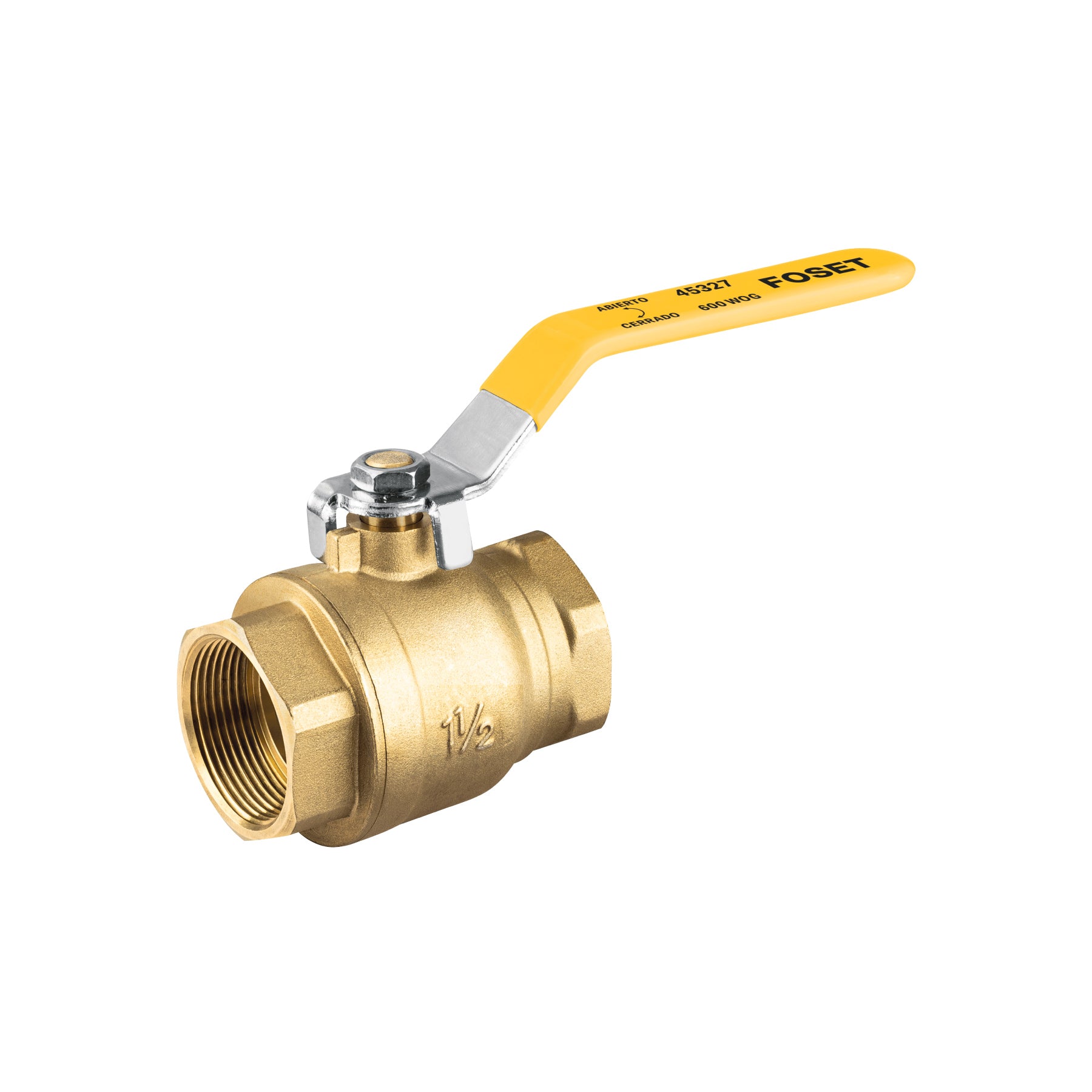 Valvula Esfera para Gas Roscable WOG Alta Presion Foset 1"1/2 (38 mm)