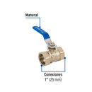 Valvula Esfera Roscable WOG Foset 200 PSI  1" (25 mm)
