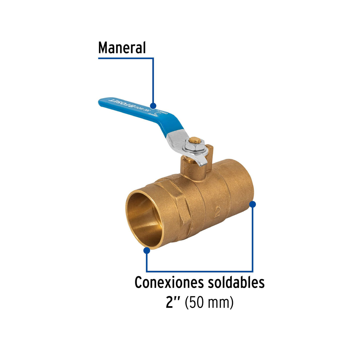 Valvula Esfera Soldable 300 PSI WOG Foset 2"