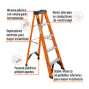 Escalera Tipo Tijera Fibra de Vidrio Tipo II Truper 4 Peldaños