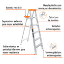 Escalera Tipo Tijera Tipo II Truper 5 Peldaños con Bandeja