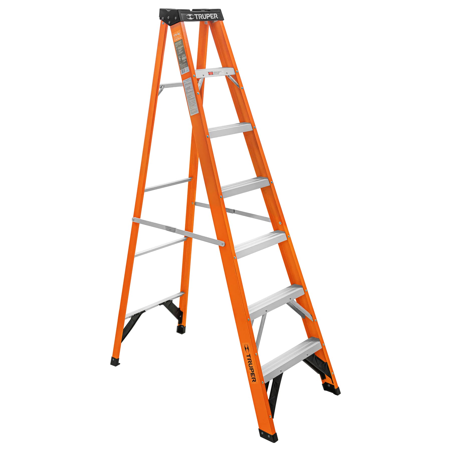 Escalera Tipo Tijera Fibra de Vidrio Tipo II Truper 6 Peldaños
