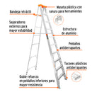 Escalera Tipo Tijera Tipo II Truper 9 Peldaños con Bandeja