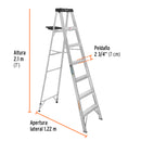 Escalera Tipo Tijera Tipo III Truper 6 Peldaños con Bandeja