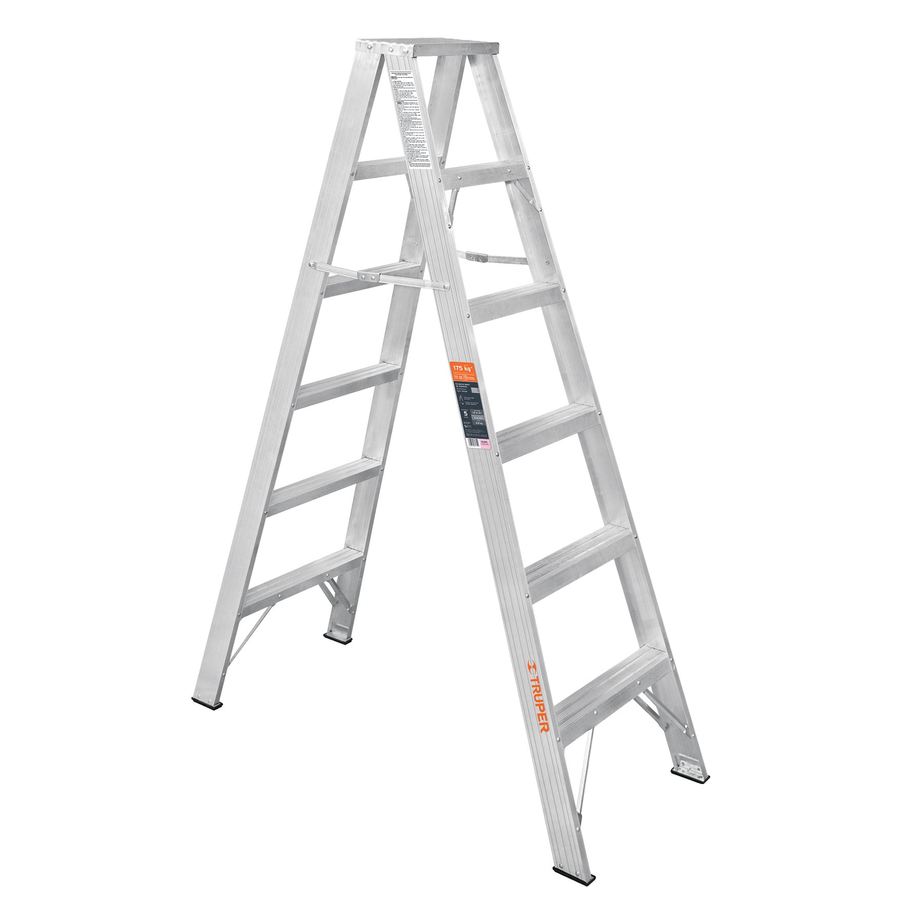 Escalera Tipo Tijera 100% Aluminio Dobles Tipo II Truper 5 Peldaños
