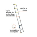 Escalera Telescopica Tipo II Truper  7 Peldaños