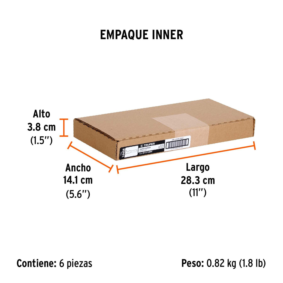 Espatula de 5 Usos Mango de Madera Truper 2"3/8