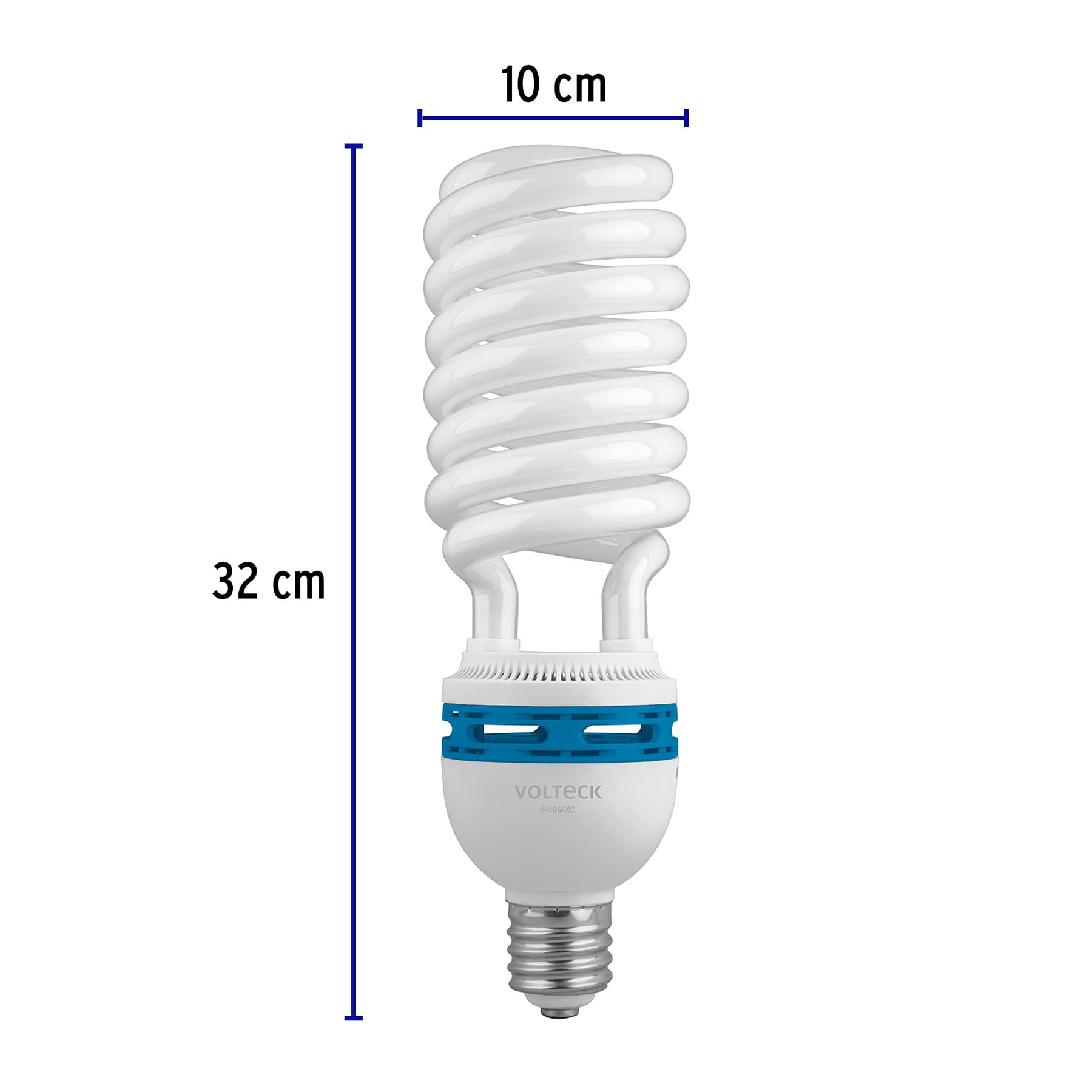 Foco Ahorrador Espiral 105 Watts Base Mogul Volteck