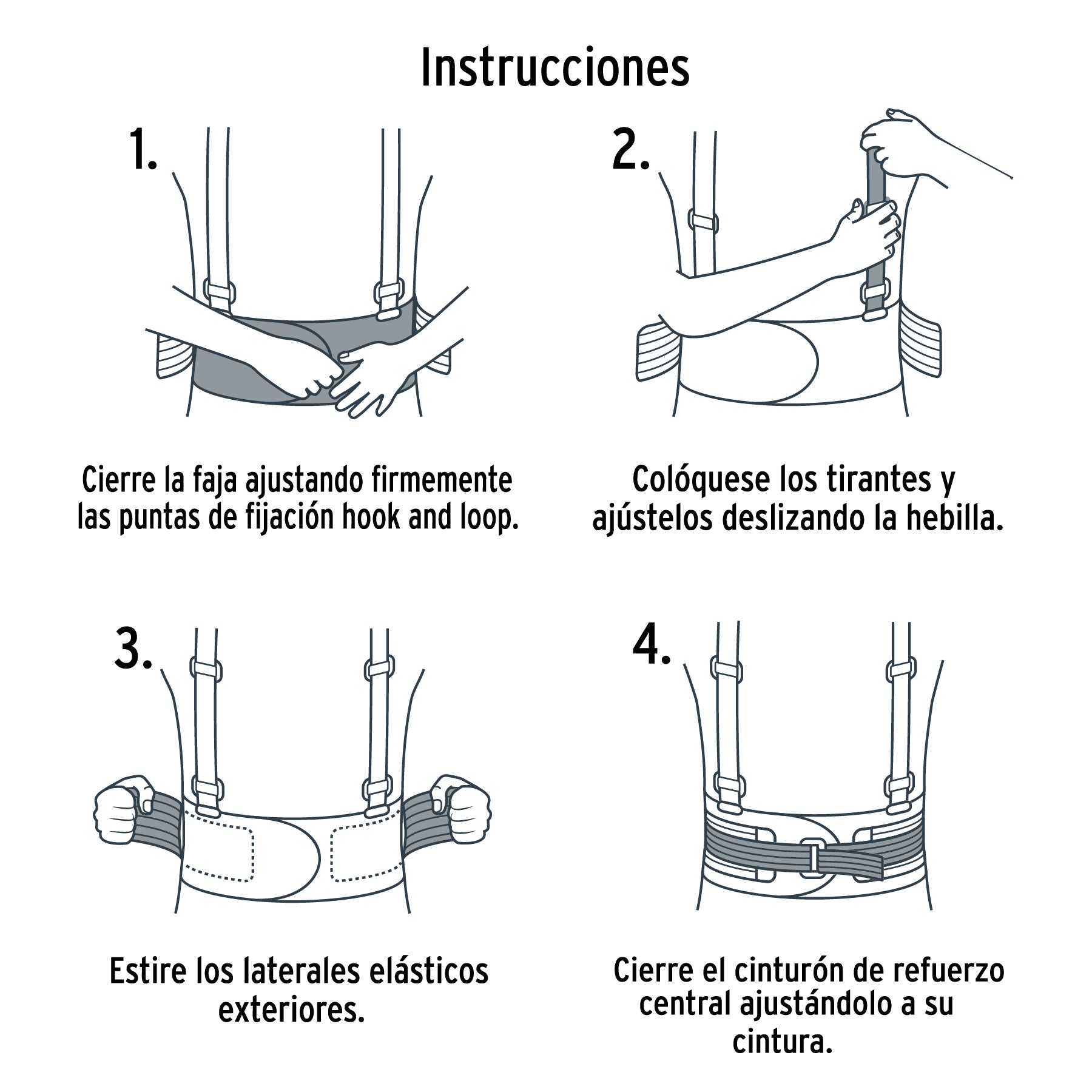 Faja Lumbar con Tercer Cinturon Truper Extra Grande