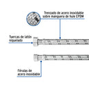 Conector Flexible para Boiler 1/2" x 3/4" de 120 cms Foset