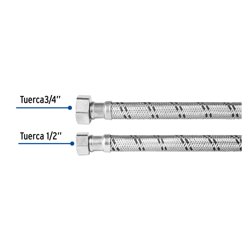 Conector Flexible para Boiler 1/2" x 3/4" de 60 cms Foset