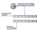 Conector Flexible para Boiler 1/2" x 1/2" de 120 cms Foset