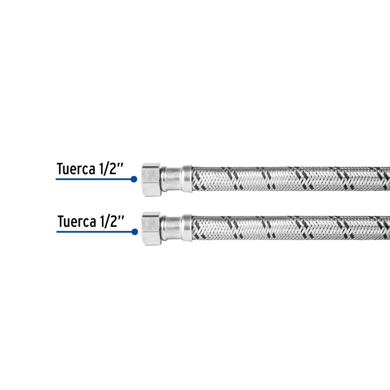 Conector Flexible para Boiler 1/2" x 1/2" de 120 cms Foset