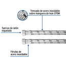 Conector Flexible para Boiler 1/2" x 1/2" de 60 cms Foset