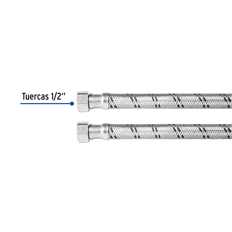 Conector Flexible para Boiler 1/2" x 1/2" de 60 cms Foset