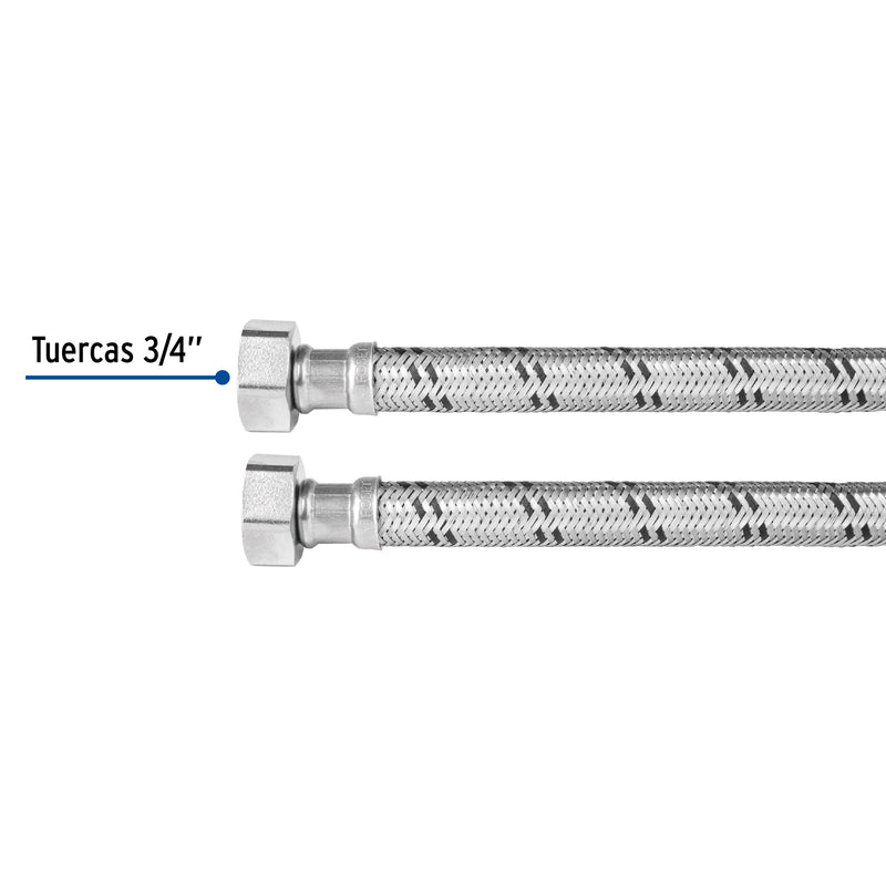 Conector Flexible para Boiler 3/4" x 3/4" de 60 cms Foset