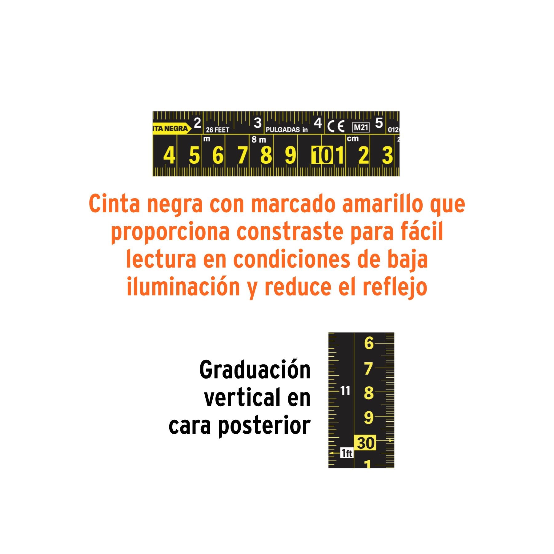 Flexometro 8 Metros Contra Impactos Cinta Negra Truper
