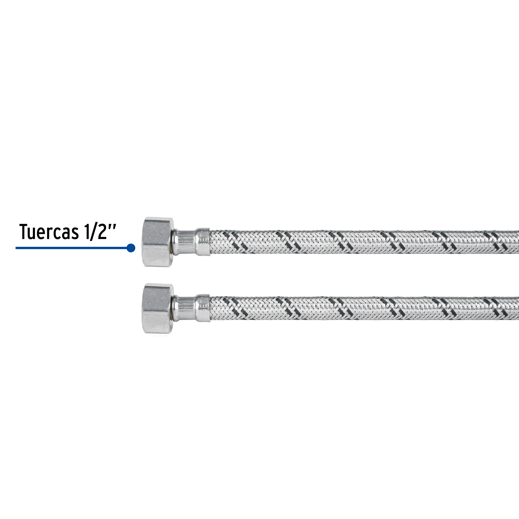 Conector Flexible para Fregadero 55 cms Acero Inoxidable Foset