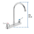 Mezcladora para Fregadero 8" Plastica Cuello Curvo Manerales de Palanca Foset Basic