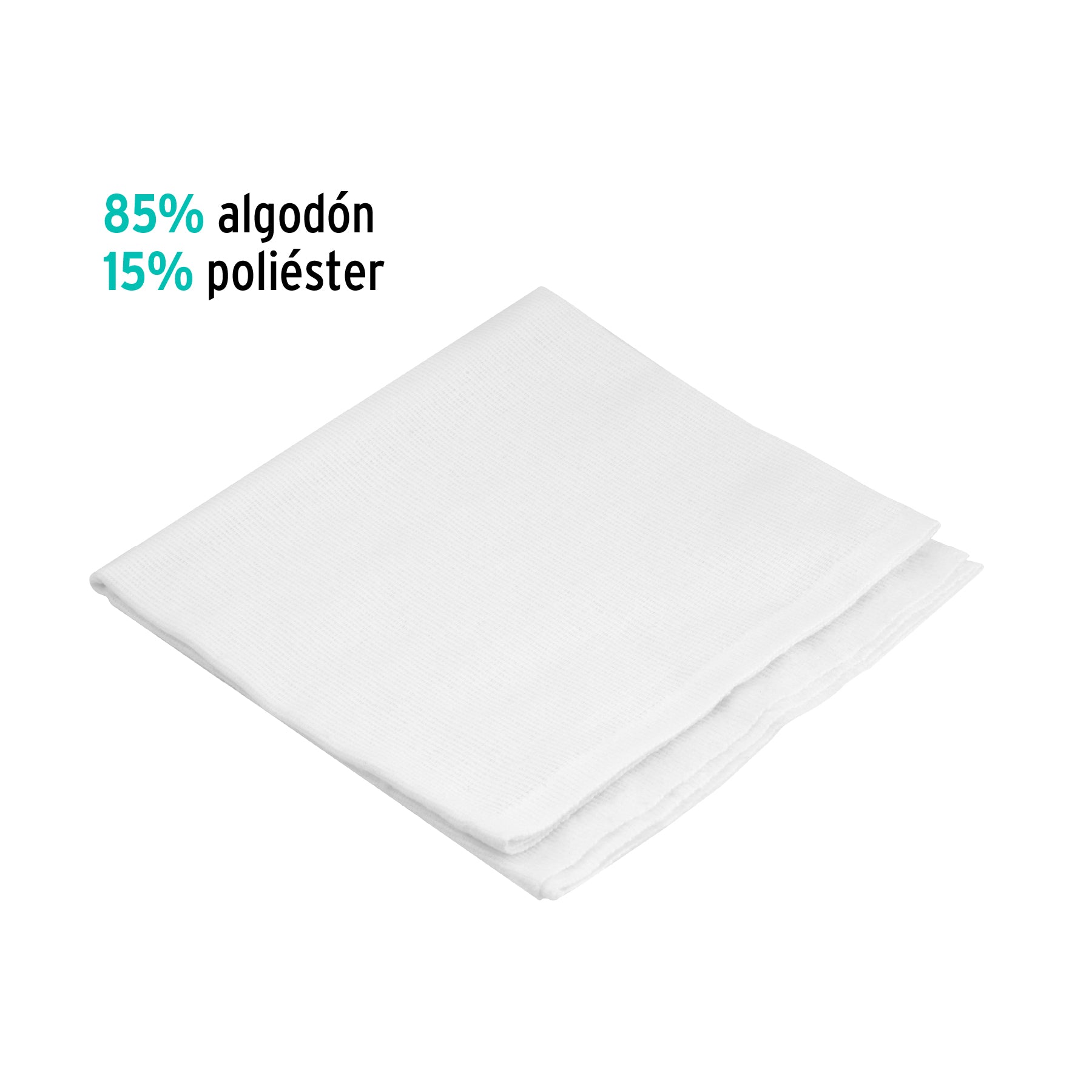 Franela de Algodon de 1 mt x 50 cms Blanca Klintek