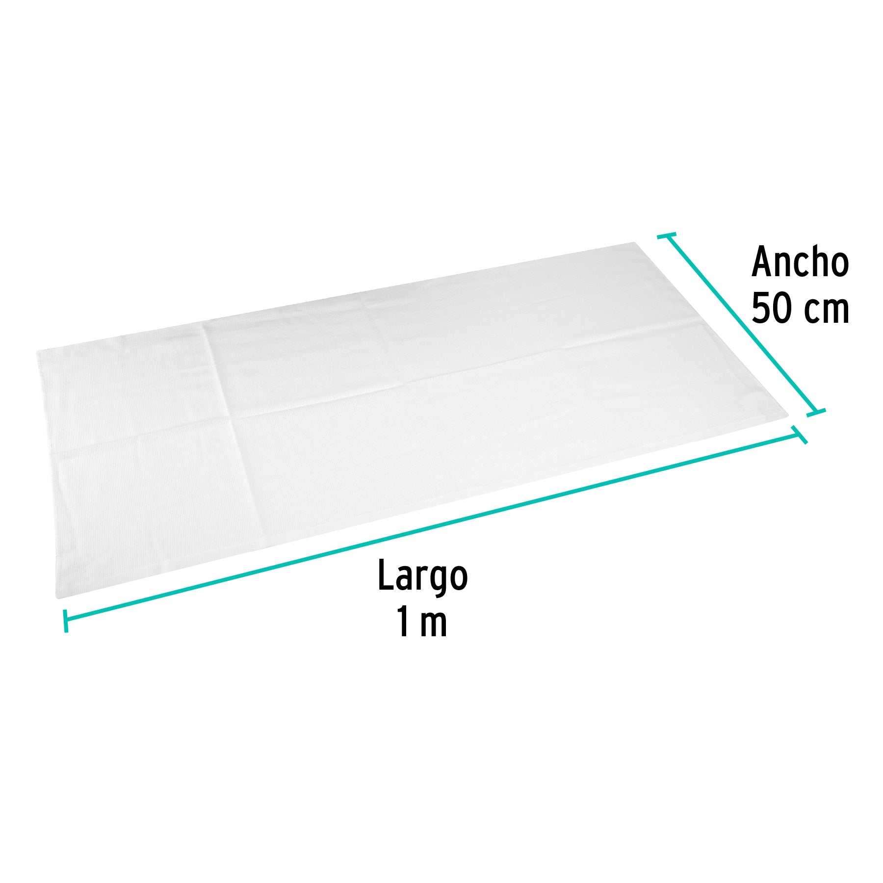 Franela de Algodon de 1 mt x 50 cms Blanca Klintek