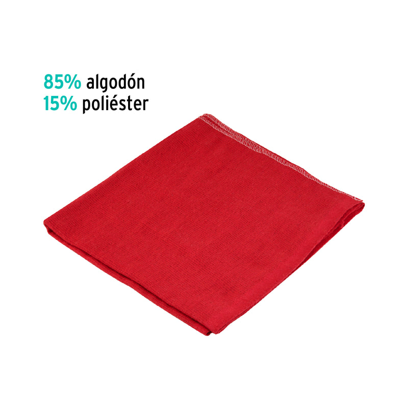 Franela de Algodon de 1 mt x 50 cms Roja Klintek