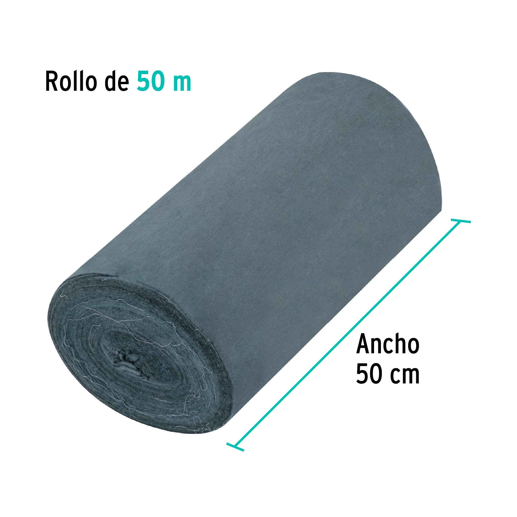 Franela de Algodon Rollo de 50 mts Gris Klintek