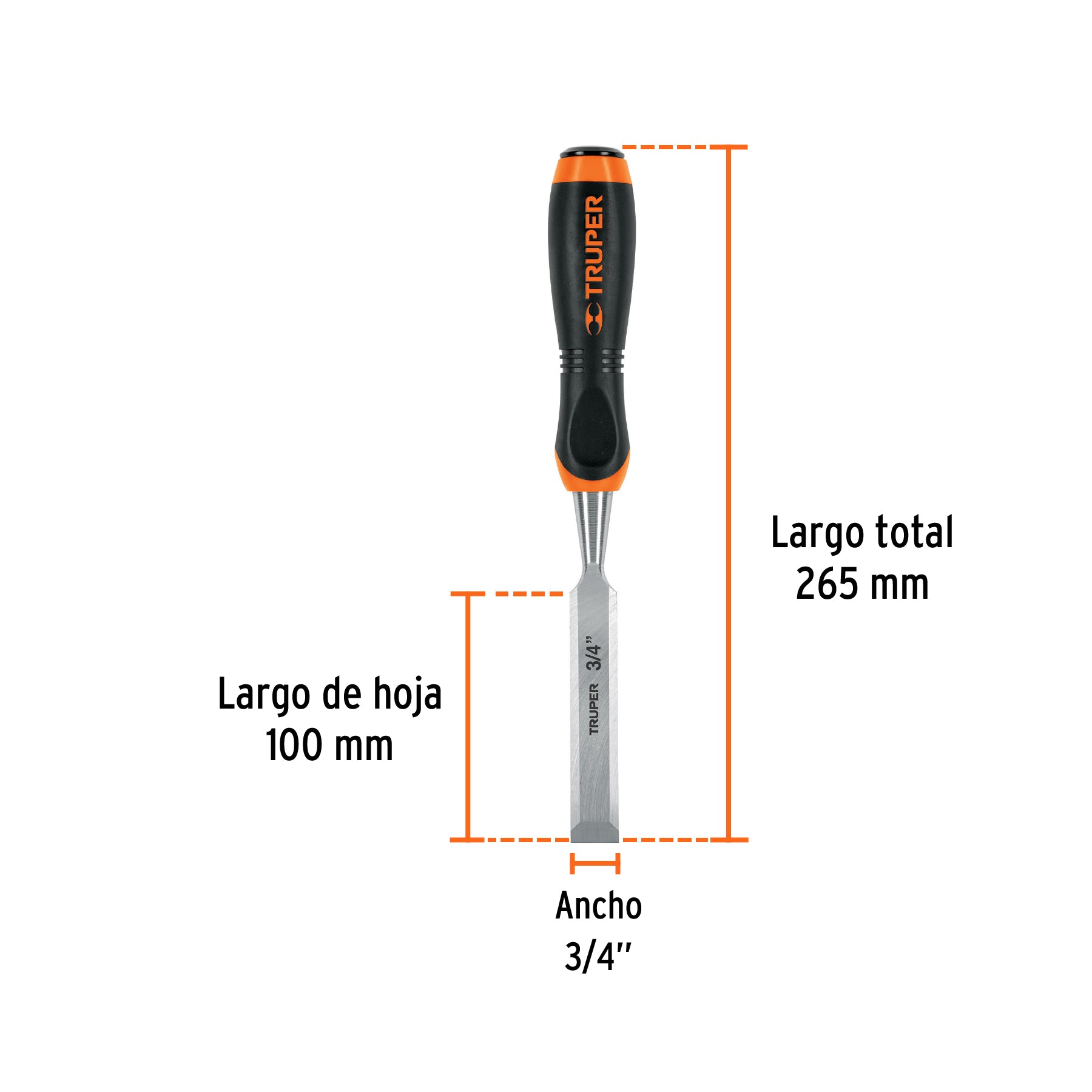 Formon para Madera Mango Comfort Grip Truper  3/4"