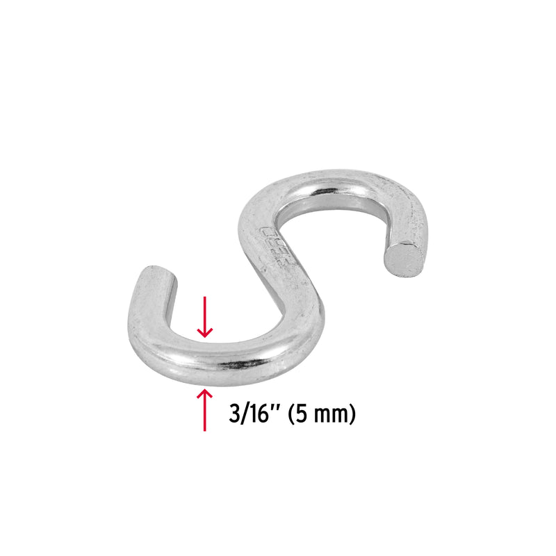 Gancho "S" de Acero para Cable Fiero 3/16"