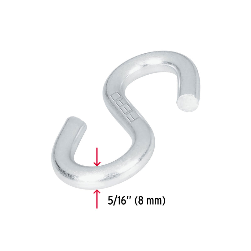 Gancho "S" de Acero para Cable Fiero 5/16"