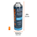 Tanque de Gas Butano Valvula Roscada 275 Gramos Truper